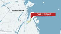 Christiania Kööpenhaminan kartalla.