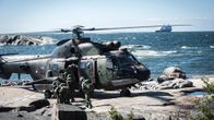 Sotilaita Baltops 2016 tapahtumassa Jurmossa, Suomessa. 