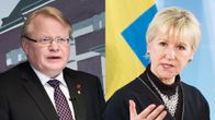 Ruotsin puolustusministeri Peter Hultqvist ja ulkoministeri Margot Wallström