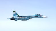 Venäläinen SU-27-hävittäjä.