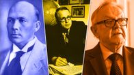 F.E. Sillanpää, A.I. Virtanen ja Martti Ahtisaari