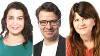 Emma Kari, Ville Niinistö ja Outi Alanko-Kahiluoto.