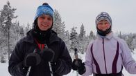 Pietarilaiset Aleksei ja Nadja Sojv Rukalla
