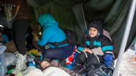 Turvapaikanhakijoiden mielenosoitus rautatientorilla