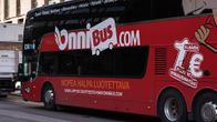 Onnibus saapumassa Helsingin Kampin terminaaliin.