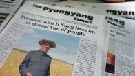 Pjongjang Times -lehden etusivu.