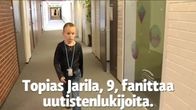 Uutisvideot: Topias, 9, uutisankkurina
