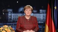 Saksan liittokansleri Angela Merkel pitää uudenvuodenpuhetta.