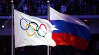 Venäjän lippu ja olympialippu