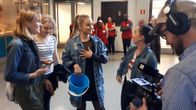 Nelli Matula oli mukana markkinoimassa YleXPop-konserttia mm. Vamialla Vaasassa.