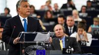 Viktor Orban puhuu Euroopan parlamentissa 11. syyskuuta.