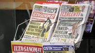 lta-Sanomat ja Iltalehti myynnissä Helsingissä