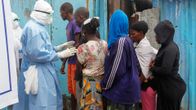 WHO:n ebolan hoitoon keskittynyt terveysasema Liberian Monroviassa.