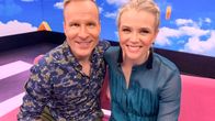 Mikko ja Susanna Puoli seitsemän -ohjelman uudessa studiossa