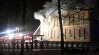 Steiner-koulun rakennus palaa Lappeenrannassa.