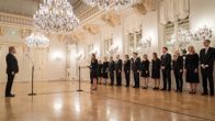 Presidentti Sauli Niinistö ja pääministeri Sanna Marinin uusi hallitus.