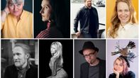 Pirkko Saisio, Malin Kivelä, Ralf Andtbacka ja Maija Muinonen, alarivi vasemmalta: Antti Salminen, Laura Laakso, Aki Salmela ja Meiju Niskala.