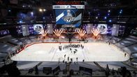 Tampa Bay Lightningin mestaruusjuhlat jäällä. 