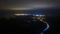 Ilmakuva Olkuluodon ydinvoimalaitosalueesta.