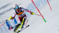 Adrian Pertl of Austria in action during the FIS Alpine Ski World Championships Men's Slalom on February 21, 2021 in Cortina d'Ampezzo Italy.