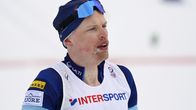 Iivo Niskanen pettyneen näköisenä maalissa 50 kilometrin perinteisen jälkeen Oberstdorfin MM-kisoissa.