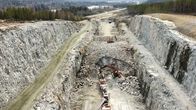Kirrinkallion kallioleikkaus nelostiellä Jyväskylässä. 
