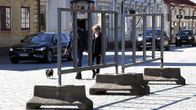 Vaalimainostelineet odottavat kuntavaalimainonnan alkamista Raumalla.