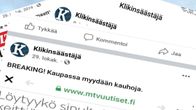 Otsikoita Klikinsäästäjä-sivustolta