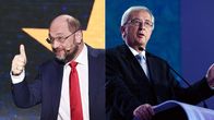 Martin Schulz ja Jean-Claude Juncker.