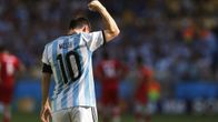 Argentiinan Lionel Messi tuulettaa.