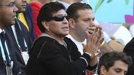 Diego Maradona seurasi katsomosta Argentiinan ja Iranin ottelua Brasilian MM-turnauksessa.
