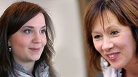 Sanni Grahn-Laasonen (vas) , Sirpa Paatero (oik), Vasemmalla ympäristöministeri Sanni Grahn-Laasonen (kok), oikealla kehitys- ja omistajaohjausministeri Sirpa Paatero (sd).
