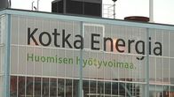 Kotka Energia teksti voimalaitoksen seinässä
