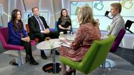 Kuvassa vasemmalta Jaana Pelkonen, Antti Kaikkonen, Sanna Marin, Sanna Ukkola  ja Antero Vartia.