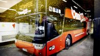 Onnibusin linja-auto kaukoliikenteen terminaalissa Helsingin Kampissa.