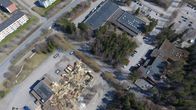 Poliisin ilmakuva Vaasan Ristinummen palopaikalta