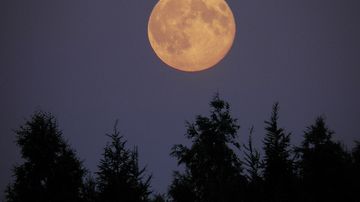 Superkuu Kontiolahdella 23. kesäkuuta.
