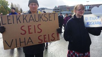 Emme suostu pelkäämään -mielenosoitus Joensuussa.