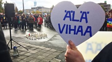 Emme suostu pelkäämään -mielenosoitus Joensuussa.