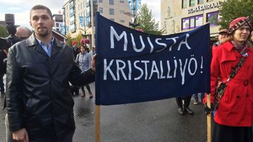 Emme suostu pelkäämään -mielenosoitus Joensuussa.
