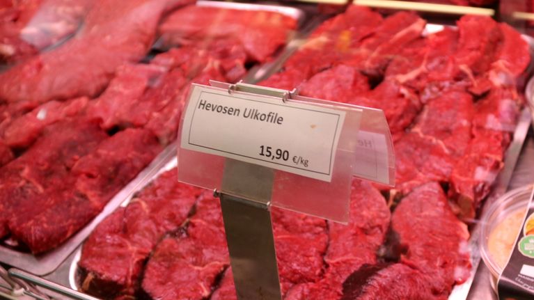 Hevosen ulkofile, lihatiski. Punaista lihaa