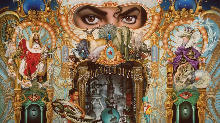 Mark Rydenin teoksen The King of Pop (#135) yksityiskohta. 