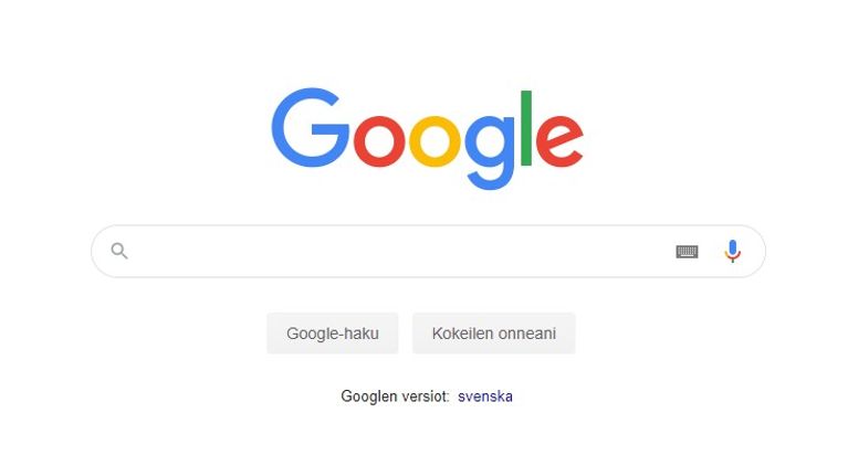 Googlen etusivu