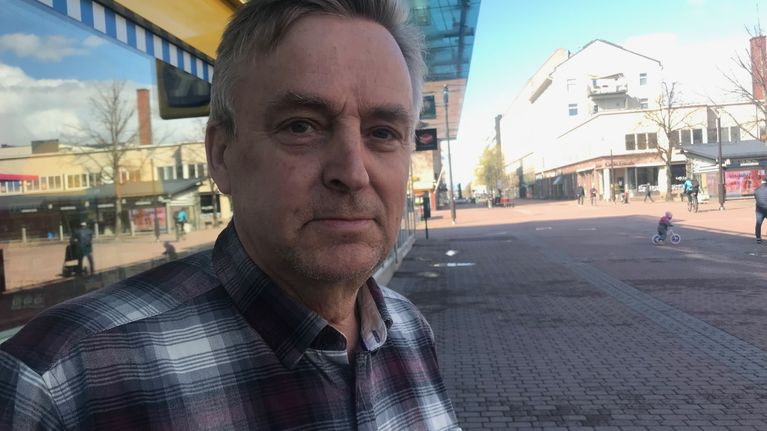 Markku Koskinen Porin kävelykadulla