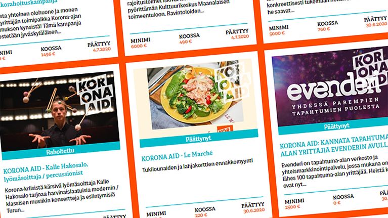 Kuvakaappaus Mesenaatti.me -sivustolta
