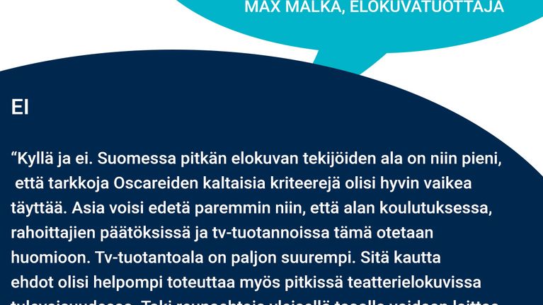 Pitäisikö elokuvan kategorialle määritellä reunaehtoja. Elokuvantekijät vastaavat.