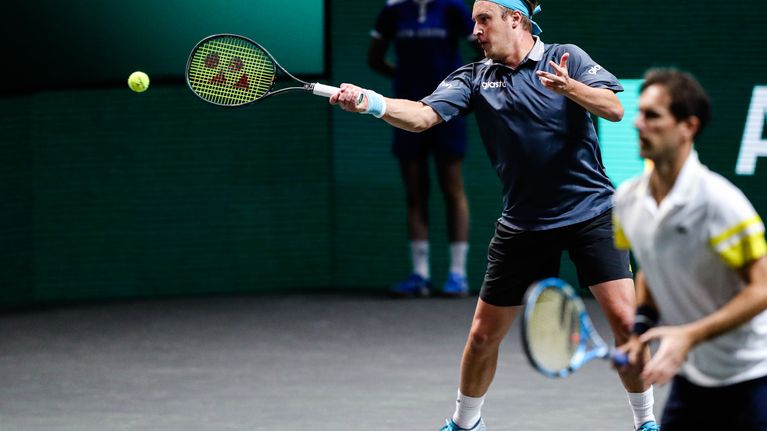 Henri Kontinen ja Edouard Roger-Vasselin Rotterdamin ATP500-turnauksessa 6. maaliskuuta.
