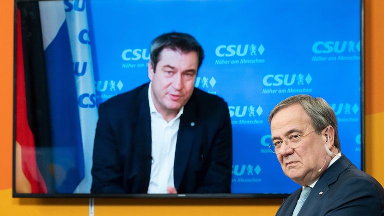 Markus Soeder ja Armin Laschet.