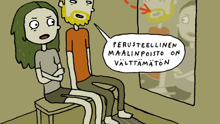 Aiju Salmisen sarjakuvakolumni.