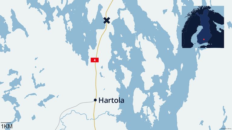 Kartta Hartola.